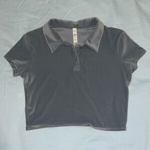ALO Yoga Velour Polo Top - PERFECT CONDITION
